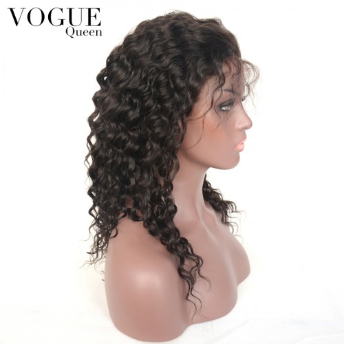 Lace Front Human Hair Wigs 250 Density Deep Wave Front Lace Wig